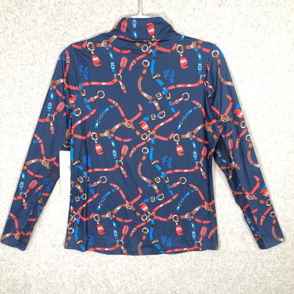 X by Gottex Top Small 1/4 Zip Horsebit Mesh Active Cool Wicking Dry Equestrian - Picture 7 of 13